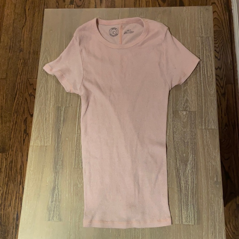 Baby Pink Urban Outfitters Fitted Rib Tee